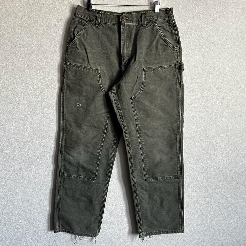 Carhartt B136 MOS green double knee work wear carpenter pants